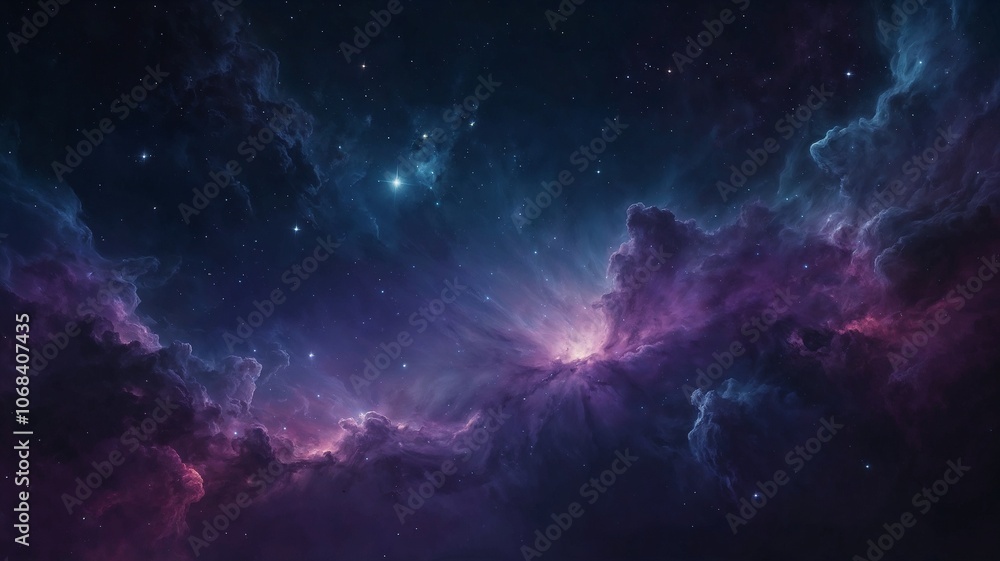 Distant alacties and nebula in space. Colorful abstract space background.