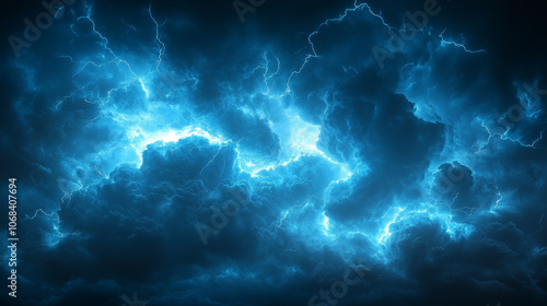 Blue Abstract Lightning 