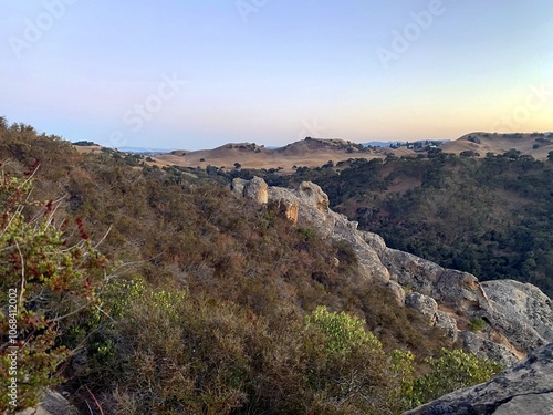 mountain landscape with sky on New Year's Eve. California