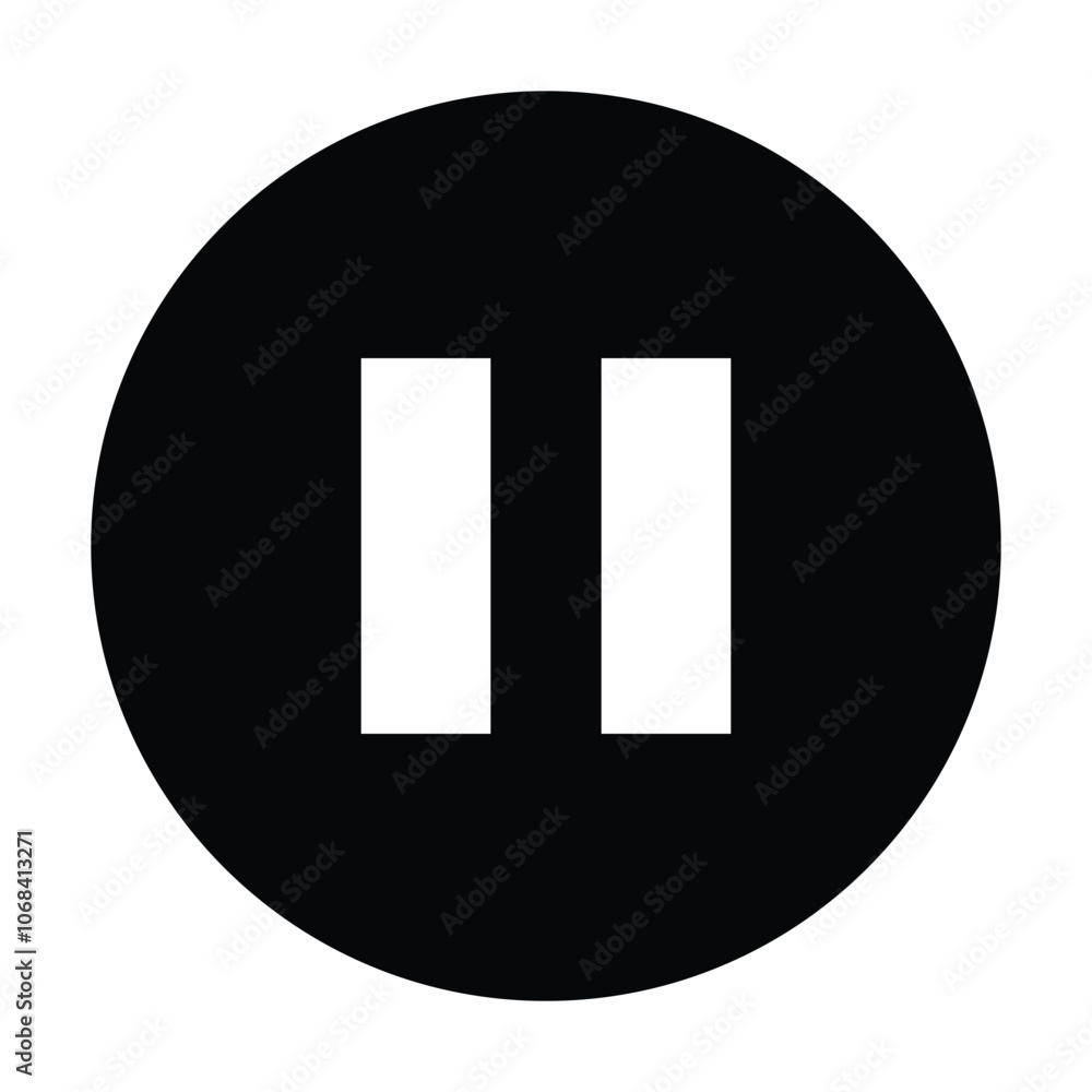 pause button icon vector on white background
pause button icon vector on white background