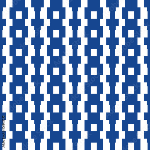 seamless pattern with squares, seamless pattern with cross, X cross geometric repeat pattern. Simple subtle seamless blue wave background design on fabric printing or wallpaper or packing print, Thai