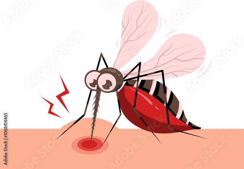 Mosquito bite illustration 