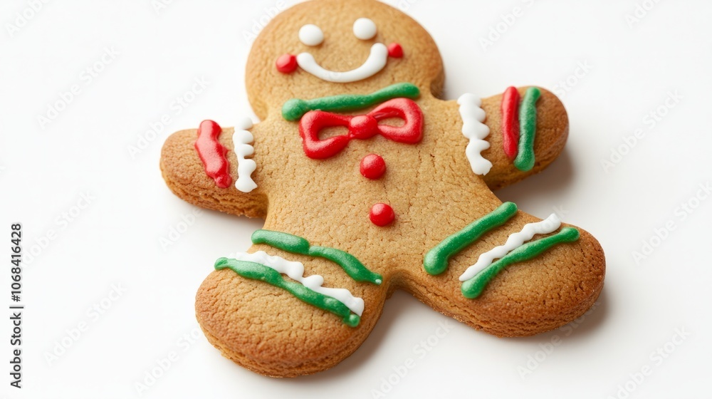 gingerbread person on white gingerbread person on white