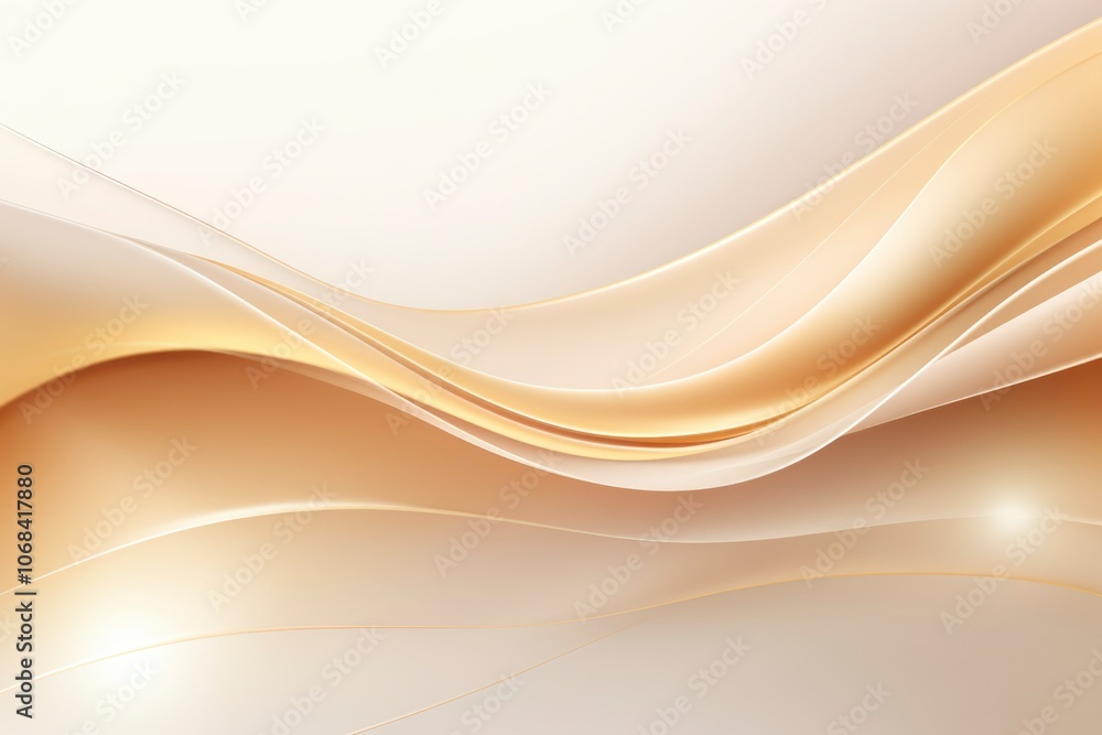 Obraz premium Futuristic gold flowing wave background wallpaper
