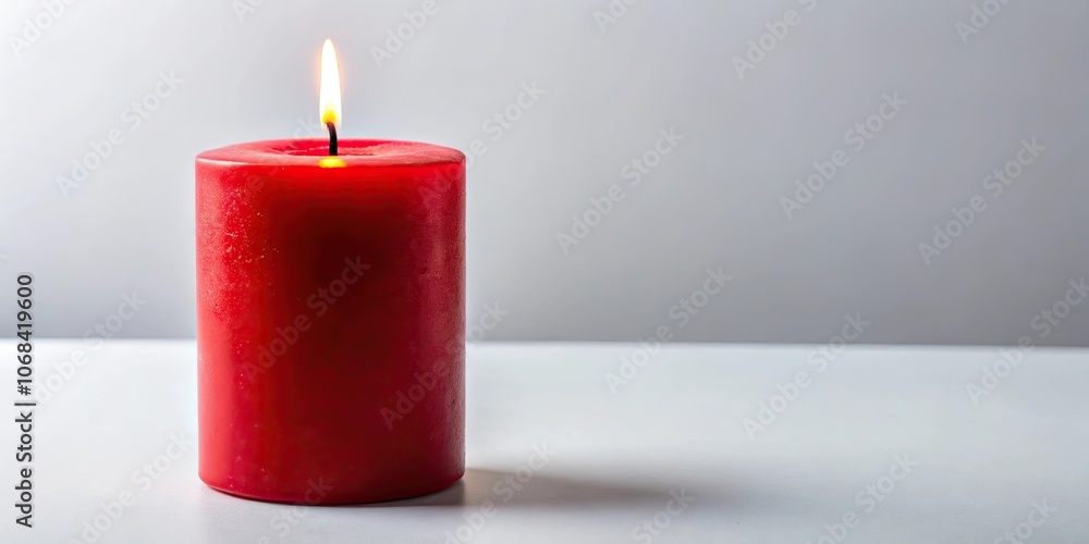 Red candle against a white background, red, candle, flame, wax, light, burning, lonely, isolated, dark, decoration Red candle against a white background, red, candle, flame, wax, light, burning, lonely, isolated, dark, decoration