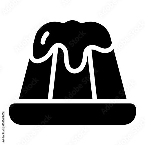 Caramel pudding Solid Icon
