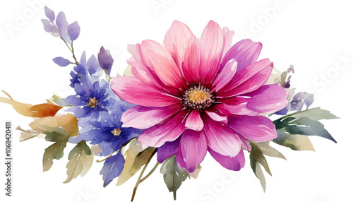 Firefly Watercolor Flower Painting isolated on white background 46860 copy.eps