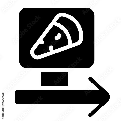 Drive thru arrow Solid Icon
