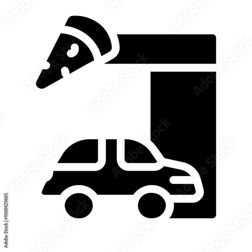 Drive thru lane Solid Icon