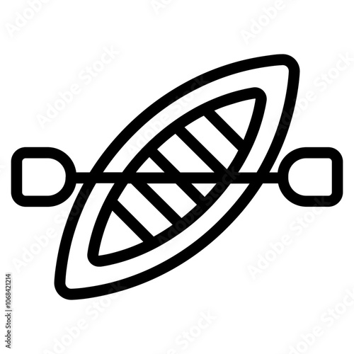 Inflatable boat Line Icon