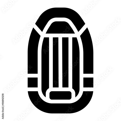 Inflatable boat Solid Icon