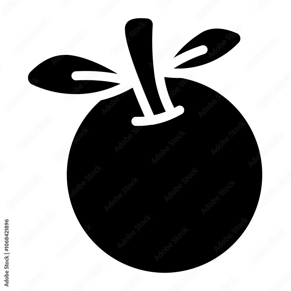 Orange fruit Solid Icon Orange fruit Solid Icon