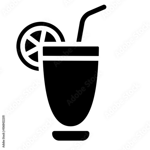 Orange soda Solid Icon