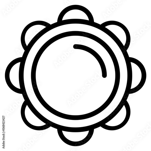 Tambourine Line Icon