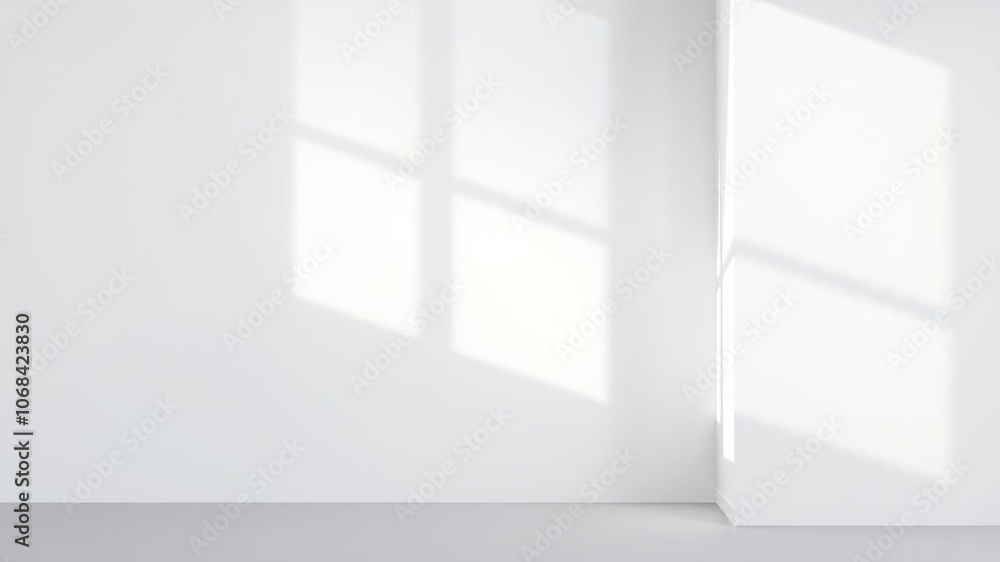 Smooth and clean white wall with subtle shadows and minimal texture, wall Smooth and clean white wall with subtle shadows and minimal texture, wall