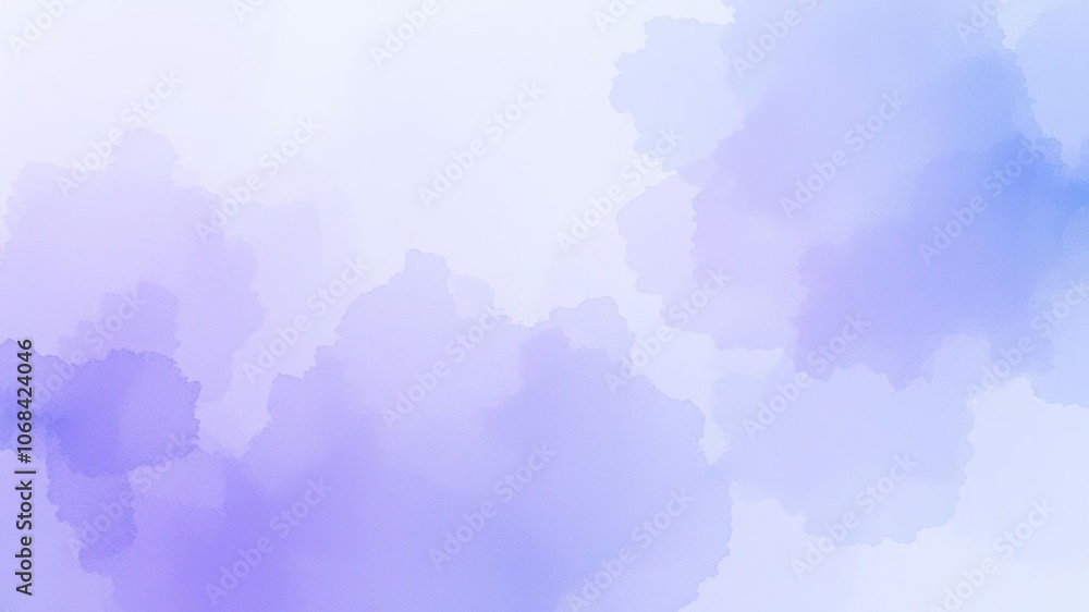 Obraz premium Soft and dreamy watercolor background in shades of blue and purple, artistic