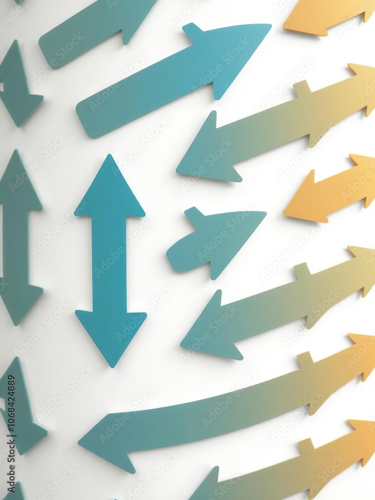 Repeating rotation of four arrows icon on white background, design