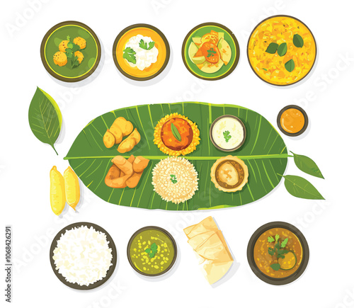 Authentic Tamil Nadu Banana Leaf Feast with Traditional South Indian Cuisine