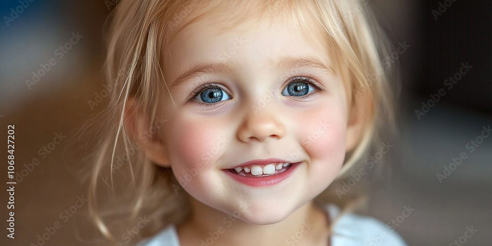 portrait of an white little girl with a smile portrait of an white little girl with a smile