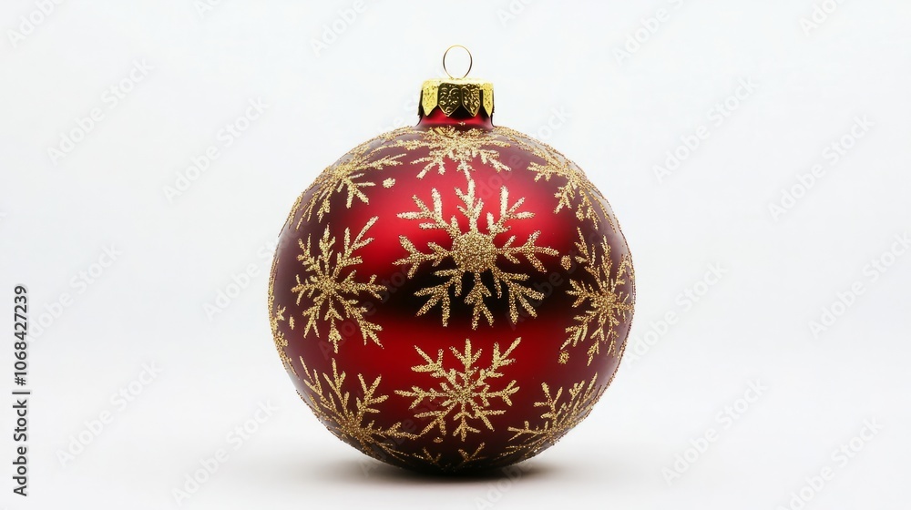 red christmas tree ball with pattern