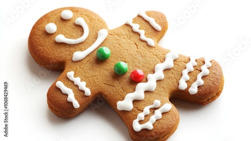 christmas cookies on white background