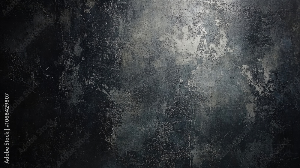 Obraz premium Rustic cement wall texture highlights contrasting dark and light spots, perfect for industrial design projects. This textured backdrop offers abundant copy space for creative use.