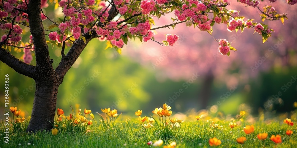 Spring is adorned with blossoming trees, showcasing vibrant flowers and new life, highlighting the beauty and renewal that the season brings with its colorful blooms. Spring is adorned with blossoming trees, showcasing vibrant flowers and new life, highlighting the beauty and renewal that the season brings with its colorful blooms.