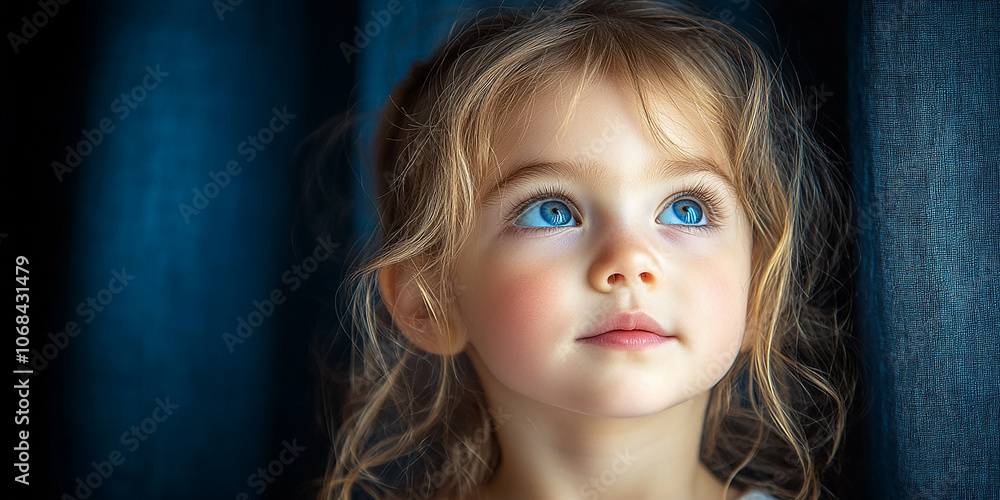 Portrait of a little pretty girl looking away Portrait of a little pretty girl looking away