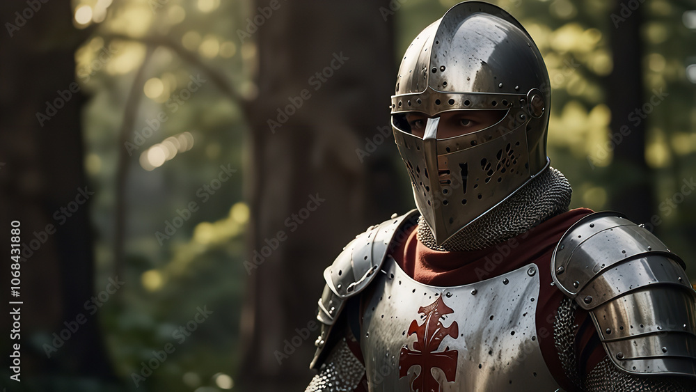 A brave knight in shining armor. A brave knight in shining armor.