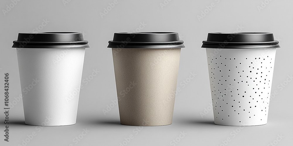 Photo of a hot coffee in a paper cup Photo of a hot coffee in a paper cup