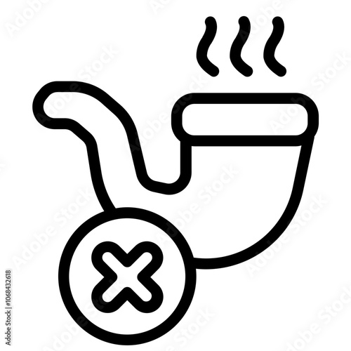 Smoking pipe Line Icon
