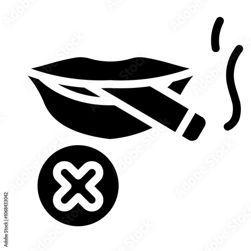 Stop smoking Solid Icon