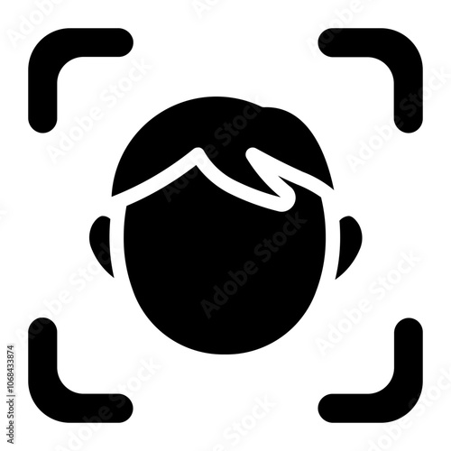 Face recognition Solid Icon