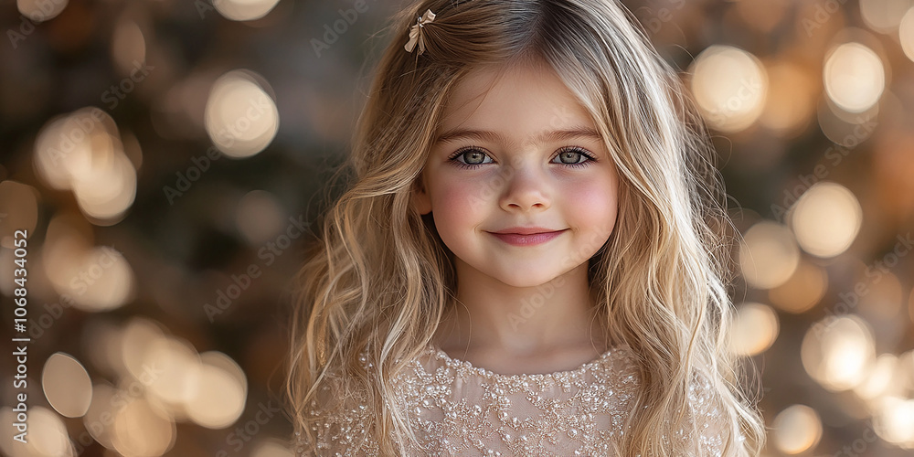 Portrait of a beautiful little girl looking at the camera Portrait of a beautiful little girl looking at the camera
