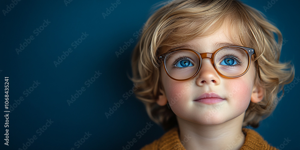 Portrait of a cute little boy with glasses Portrait of a cute little boy with glasses