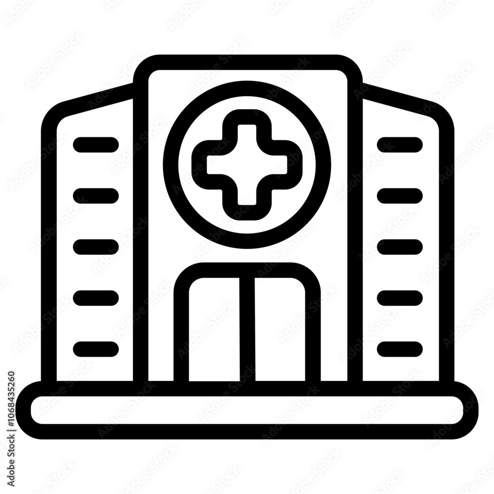 Fototapeta premium Hospital Line Icon