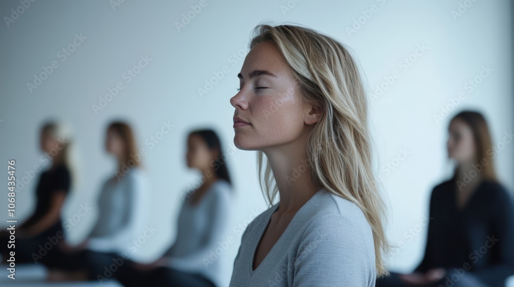 The Woman Practicing Mindfulness The Woman Practicing Mindfulness