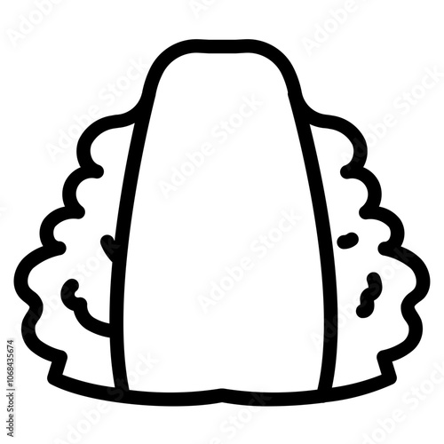 Onigiri nori strips Solid Icon