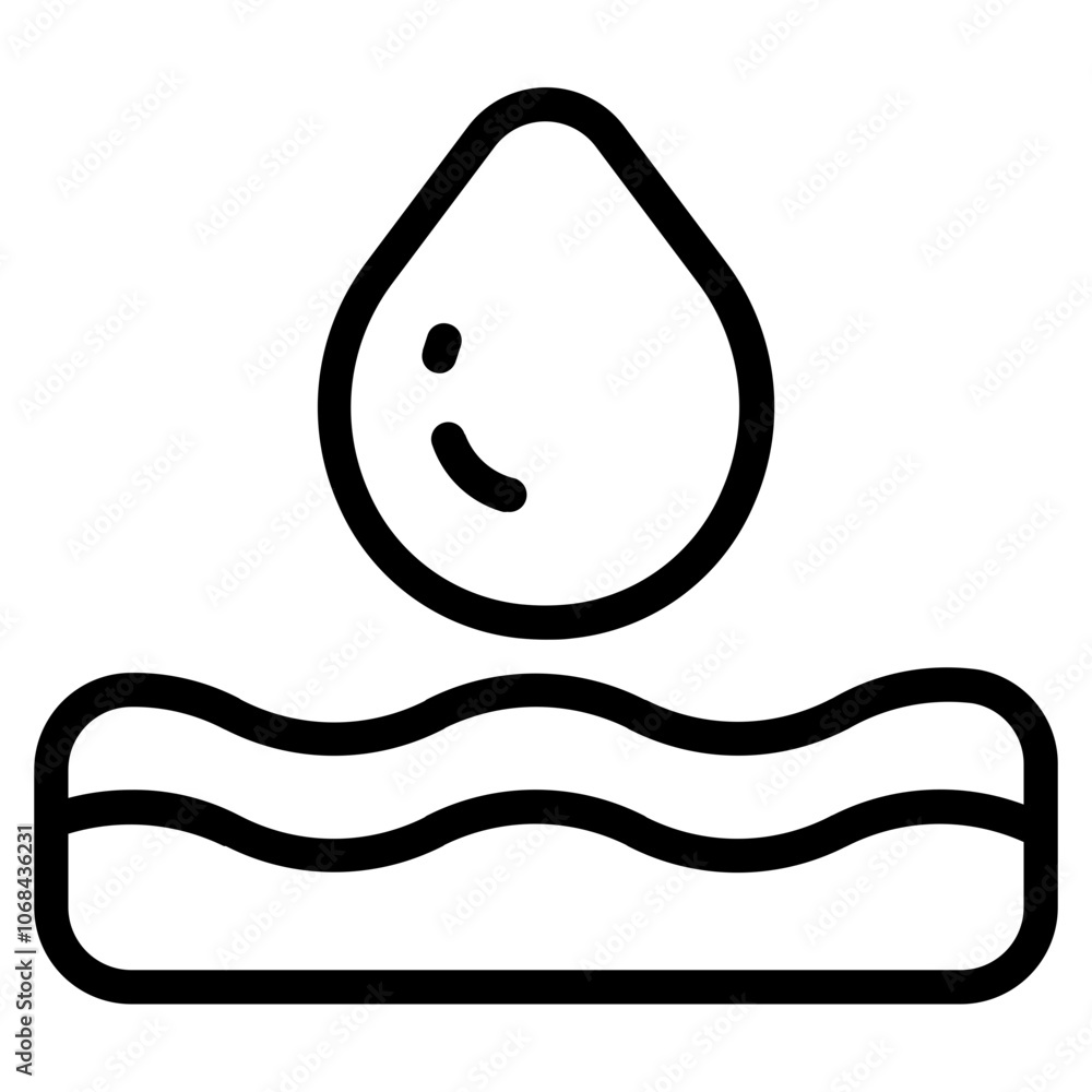 Clean water Line Icon