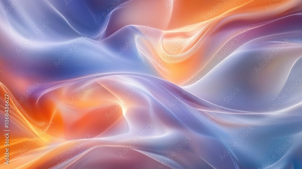 Obraz premium smooth liquid metallic waves, silk waves, gradient waves