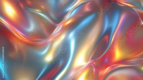 smooth liquid metallic waves, silk waves, gradient waves