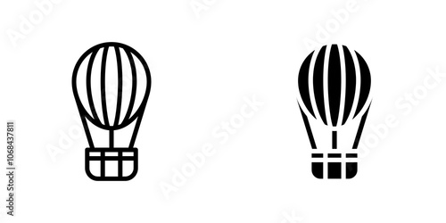 Hot air balloon isolated icon. vector illustration.