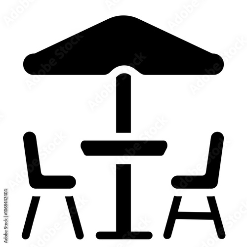 Food court seat Solid Icon