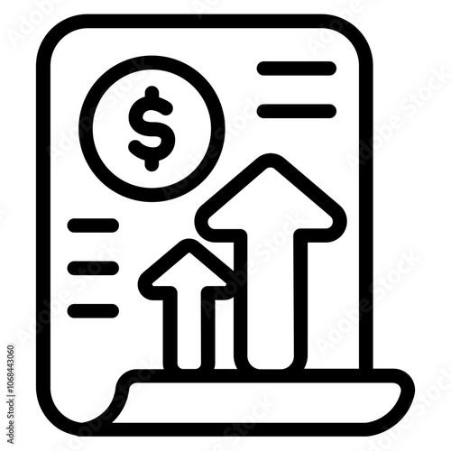 Income result Line Icon