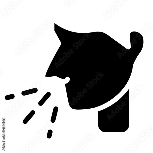 Sneezing Solid Icon
