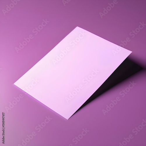 White square post-it on a purple background