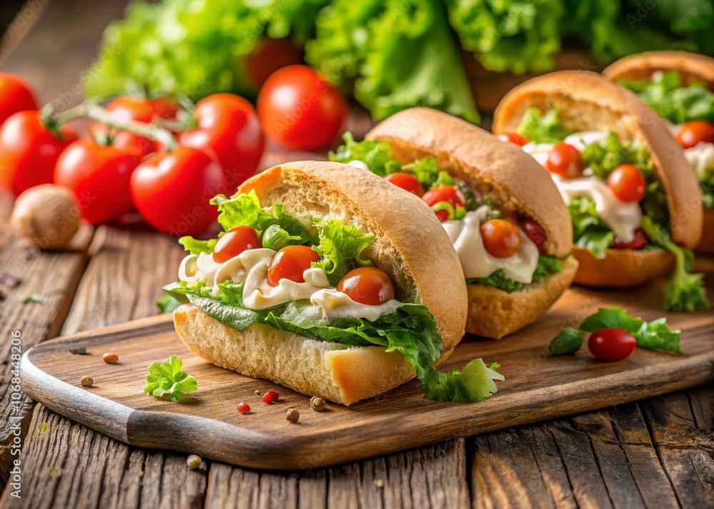 Delicious Caesar Rolls with Fresh Ingredients and Dressing - Perfect for Appetizers or Snacks, Crispy Texture and Flavorful Taste, Ideal for Parties and Gatherings Delicious Caesar Rolls with Fresh Ingredients and Dressing - Perfect for Appetizers or Snacks, Crispy Texture and Flavorful Taste, Ideal for Parties and Gatherings