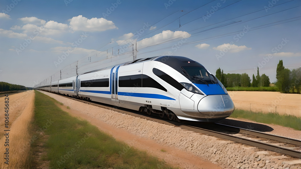 Fototapeta premium train on the railway