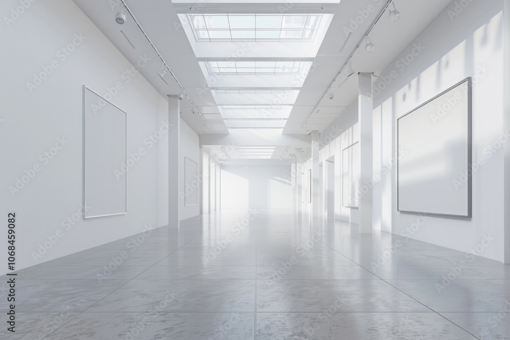 White Gallery. Modern Architectural Space for Art, Advertising, and Design White Gallery. Modern Architectural Space for Art, Advertising, and Design