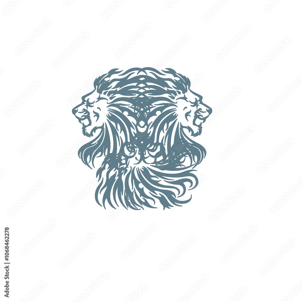 lion head silhouette lion head silhouette